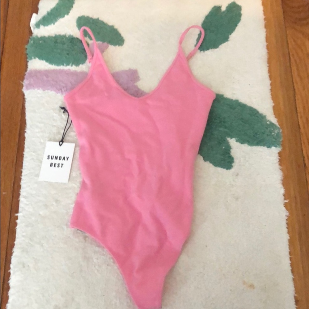 NWT Pink bodysuit Aritzia